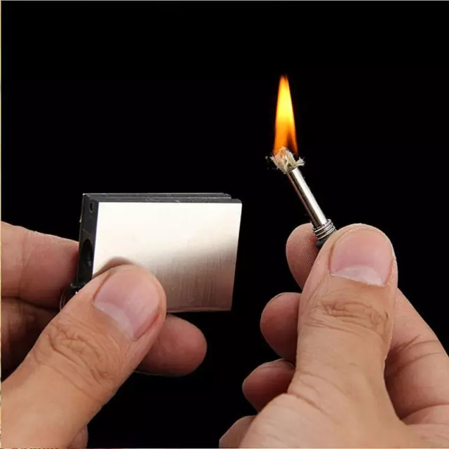 Permanent Metal Match Box Lighter Instant Survival Camping Flint Fire Starter Aa