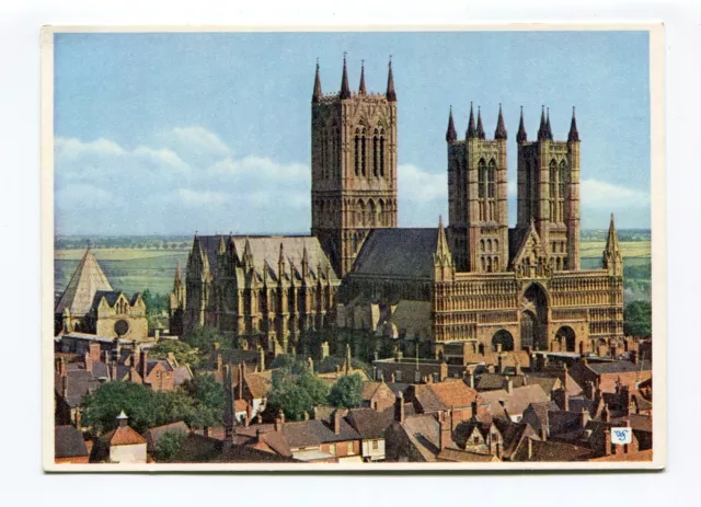 Vintage Postcard, Unposted, Lincoln Cathedral from the North West, Lincoln