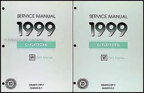 1999 Buick Park Avenue Shop Manuell 2 Volume Set 99 Reparatur Service Bücher