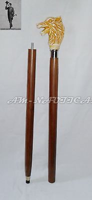 Heavy Wolf Head Cane Vintage Walking Stick Cane For Gift Itme Antique Style Gift