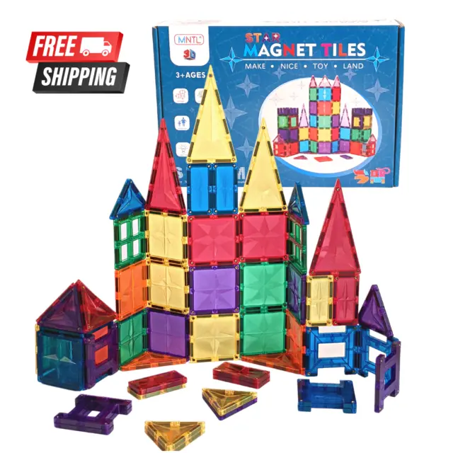 Magnetic Tile Building Blocks STEM Construction Toy Birthday, Christmas, Gift