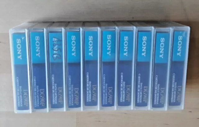 10 x DAT Leerkassette 180 min SONY DG90P - DDS 90m / 2,0 GB - Nur 1 × benutzt