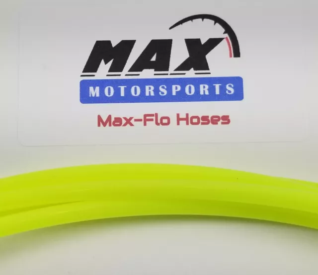 12’ x 1/8” (3.2mm) ID x 1/4” NEON YELLOW FUEL LINE GAS TUBE SMALL CARB VENT HOSE