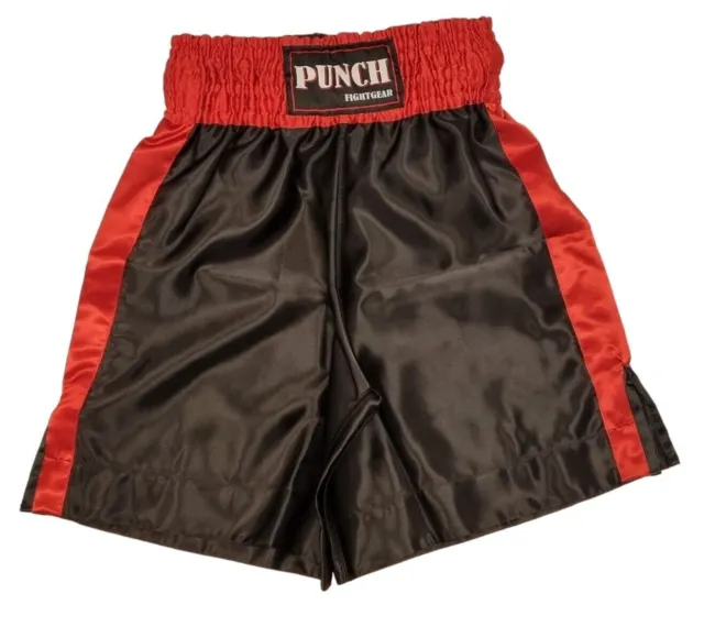 Boxing/ training shorts  Black & Red made of polyester satin .Long length £8.99