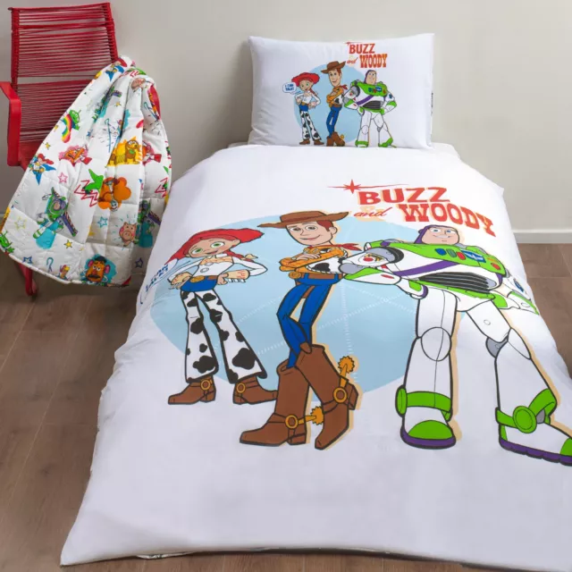 Disney Official Toy Story Reversible Single Duvet Set 100% Pure Cotton