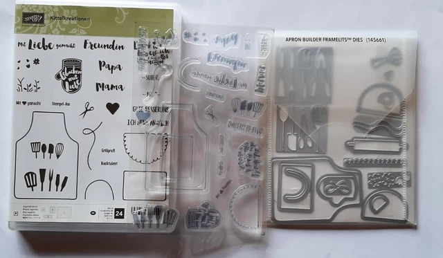 Stempelset Kittelkreationen - Stampin'Up! - 24 Klarsichtstempel + 17 Framelits