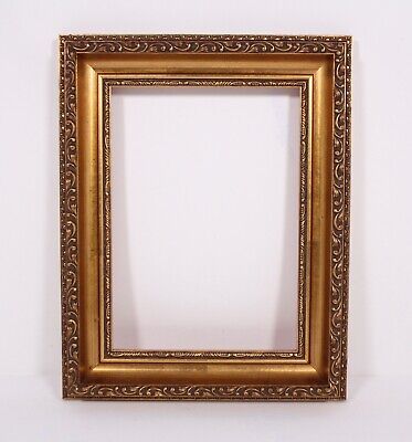 Ornate Gold Gilt Vtg Mid C Wood Frame for 9.5x7 Painting Print Photo