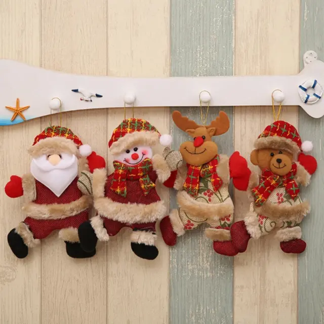 Elch Weihnachtsmann Weihnachtsbaumdekoration Weihnachtsanhänger Ornamente Spielzeug Puppe