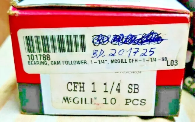 Cfh 1 1/4 Sb Mcgill Crowned Cam Follower Lourd Clou Type Neuf CFH1 1/4 Lot '10