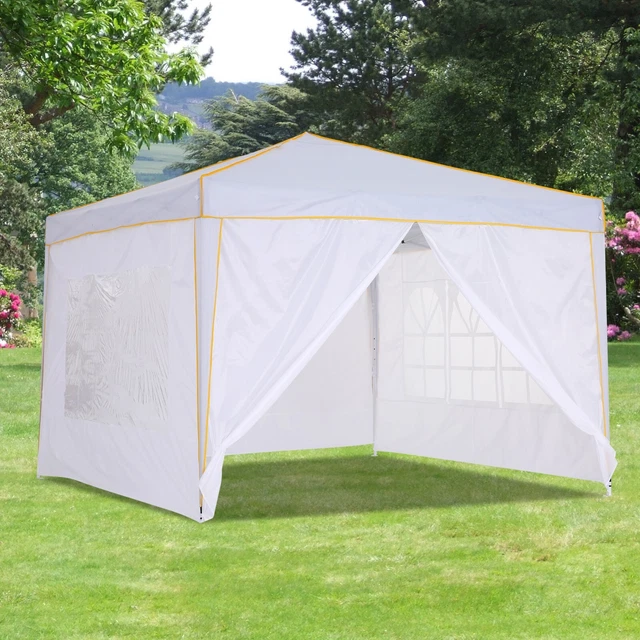 Pavillon 3x3m Partyzelt Gartenzelt Festzelt Bier Zelt 4 Seitenteile wasserdicht