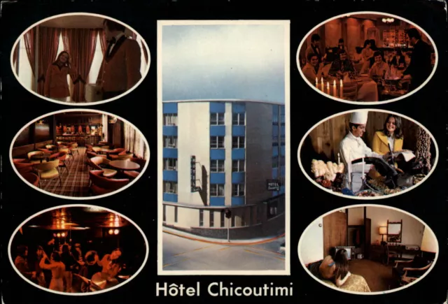 Hotel Chicoutimi ~ Chicoutimi Quebec Canada multiview ~ unused vintage postcard