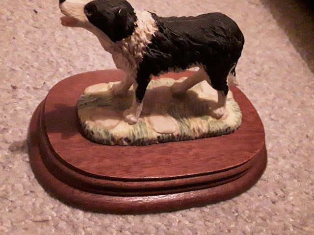 Border Collie Black and White Figurine By Leonardo