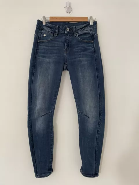 G-Star Raw Arc 3D Mid Skinny Jeans W28 L26 Mid Blue Women's