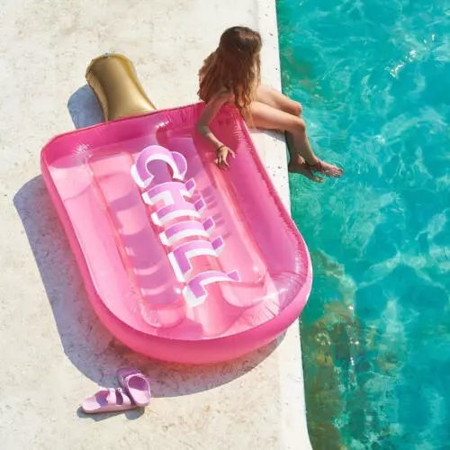 SunnyLife Oversized Inflatable Luxe Lie-On Floats, Popsicle