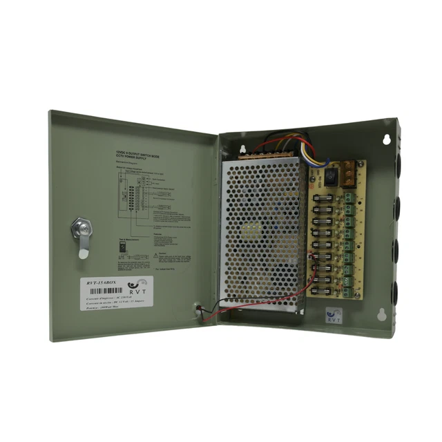 CASSETTA BOX DI Alimentazione Con Funzione UPS 180 Watt 12 Volt 15 A 9 Uscite EUR 59,00 - IT - Foto 4