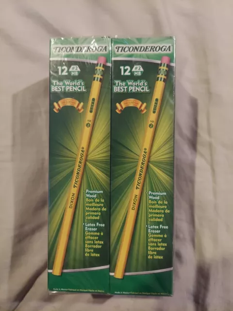 Ticonderoga Woodcase Pencil, HB #2, Yellow Barrel, 96ct