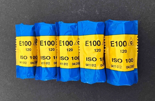 Kodak E100G Ektachrome _ 120 Transparency Film _ 100 Iso _ 5 rolls _ Exp./Frozen