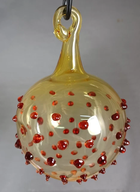 Hand Blown Glass Ornament Ball . Self Representing Artist (SRA)