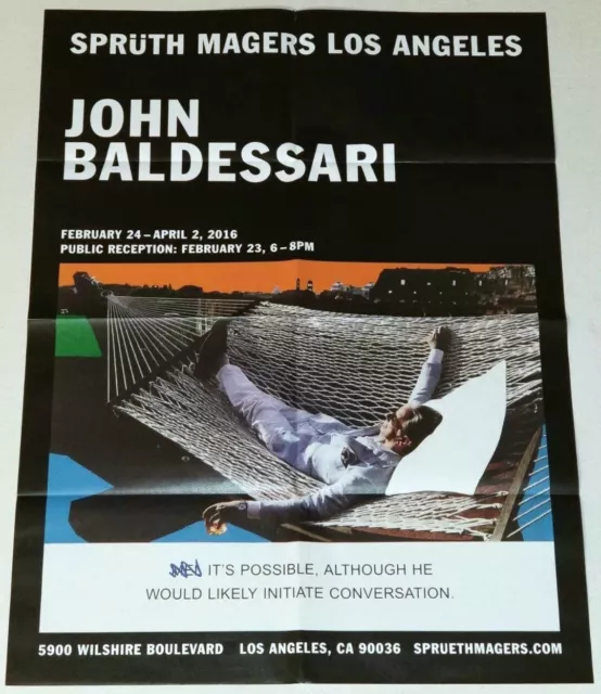 JOHN BALDESSARI EXHIBITION ART PRINT POSTER 2016 CONCEPTUAL LOS ANGELES Painting