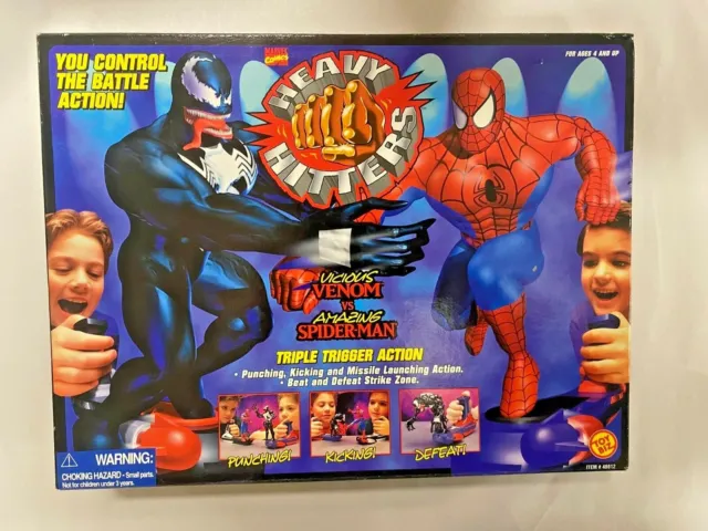 MARVEL HEAVY HITTERS VENOM VS SPIDER MAN set BY TOY BIZ 1996 NEW in Sealed Box