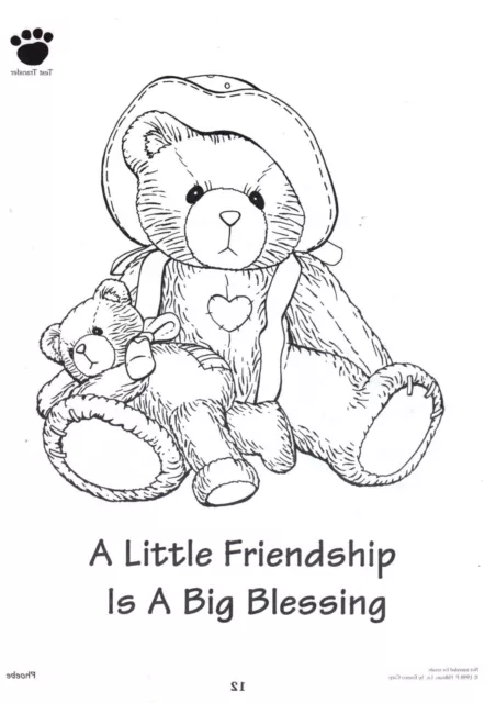 Cherished Teddies Iron On Embroidery Transfer (no 10 )