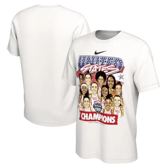 USA WOMEN'S BASKETBALL 2025 Summer Olympics Gold Medal Team Caricature