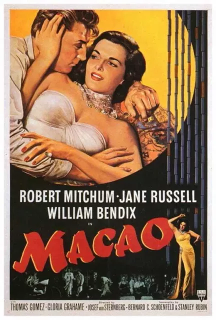 67387 Macao Movie Jane Russell Robert Mitchum Wall Decor Print Poster