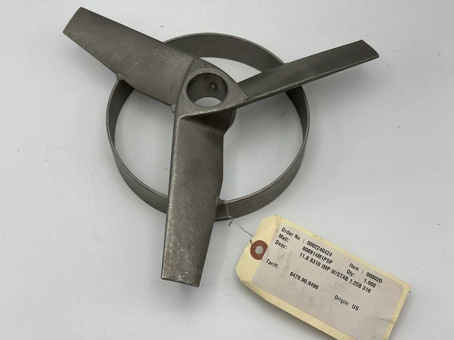 Lightnin 11.8in A310 Axial Flow Impeller 1.25in Bore Stabilizer 808914M1PSP NOS
