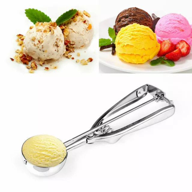 6cm ICE CREAM SCOOP STAINLESS STEEL MASH POTATO ICE CREAM SPOON BALL SCOOPER UK 3