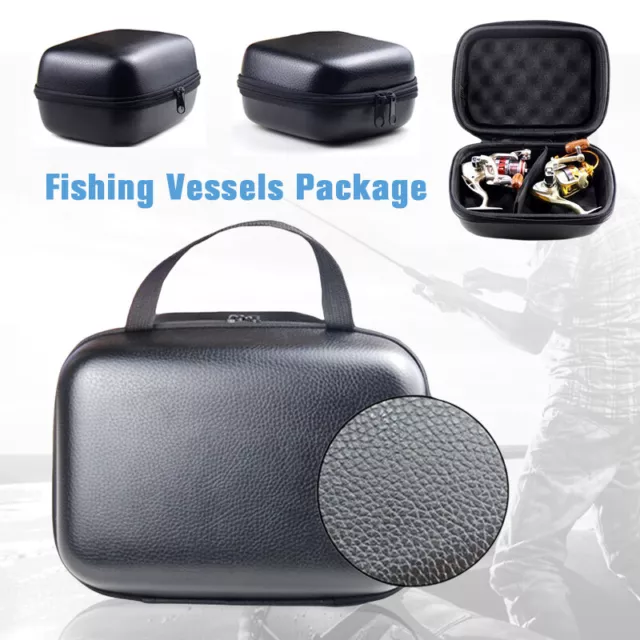 Fishing Reel Bag Case PU Hard Shell Shockproof Waterproof Cover Storage Case 1x