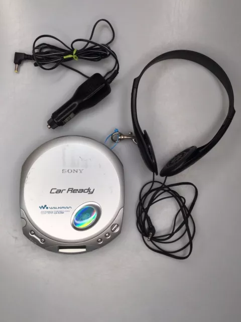 Silver Sony ESP Max D-E356CK Car Ready Walkman CD-R/RW Player Tested Works