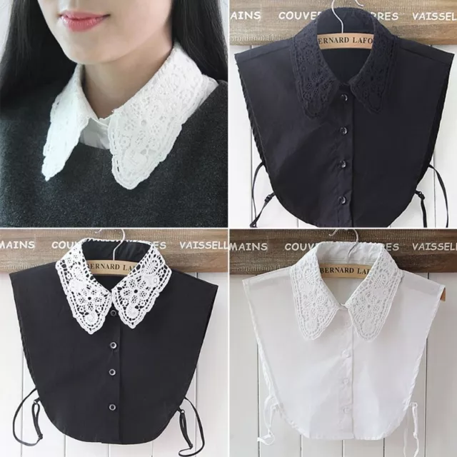 Detachable Ladies Lace Hollow Fake Lapel Shirt Collar Necklace Removable Choker