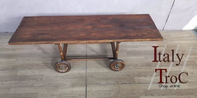 Carrello/Tavolino In Legno  Di Epoca 900'