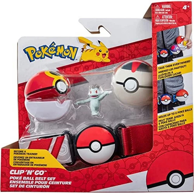 Pok&#233;mon PKW2717 Clip 'N' GO Belt Set-Includes 2-Inch Machop Battle Figure w