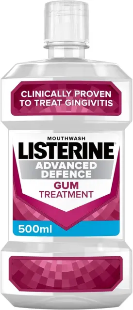 Listerine Advanced Defence Kaugummibehandlung Mundwasser, 500 ml