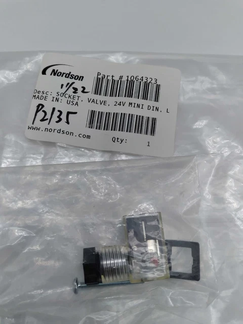 Nordson 1064323 HOT MELT VALVE, 24V MINI DIN, LED