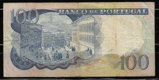 Portugal, Escaso Billete De 100 Escudos.1965. Camilo Castelo Branco 2