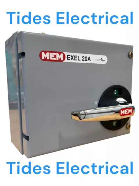 MEM Exel 20 Amp Single Phase Isolator Switch IP41 15AXD2