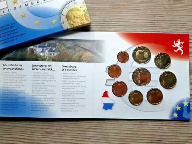 KMS Luxemburg 2010 limitierter 5,88€ Satz Stgl BU inkl 2 Euro Großherzog Henri