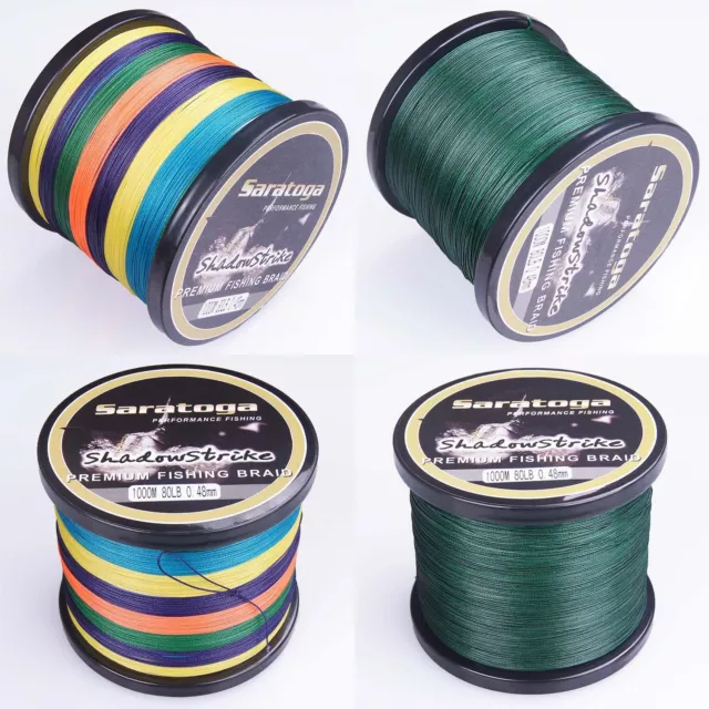 8 Strands Multi-Colour Yellow Moss Green PE Dynema Braided Sea Fishing Line