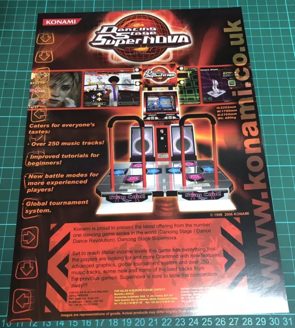 Konami Dancing Stage Supernova Arcade Videogame Flyer, Advert