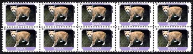 Manx Feline Friends Cat Breeds Strip Of 10 Mint Stamps
