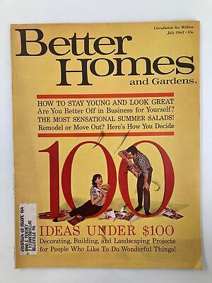 VTG Better Homes and Gardens Magazine July 1963 How To Stay Young and Look Great