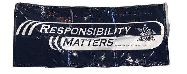 Responsibility Matters American Beer Anheuser-Busch Banner 7' x 30" 7'  2004 FS