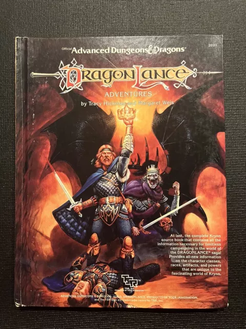 1987 Advanced Dungeons & Dragons | Dragon Lance Adventures Hardcover TSR 2021