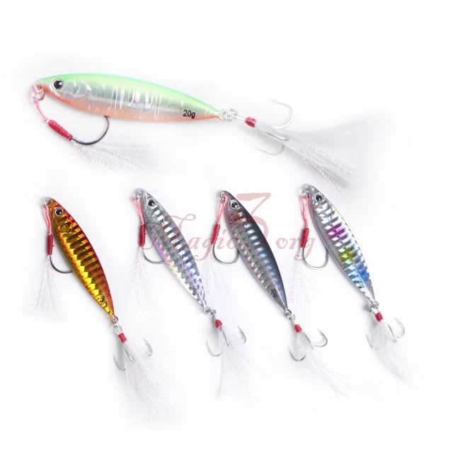 Casting Jigs Double Treble Hooks 3D Eyes Hard Spinner Blade Baits Bass Walleye