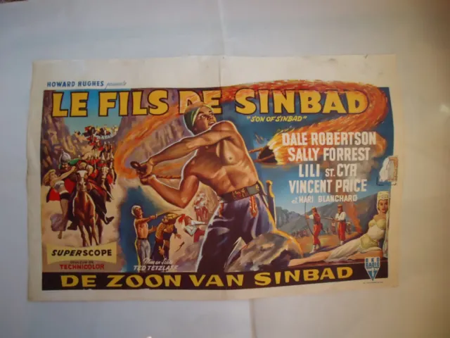 VINCENT PRICE/LE FILS DE SINBAD/F2/ affiche belge