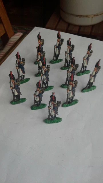 LOT DE 13 soldats plomb demi RB garde Napoléon 1er empire ourson