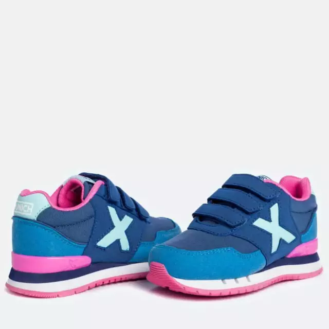 ✅ Zapatillas Deportivas Munich Niña en Azul Sneakers DASH KID Tenis Playeras