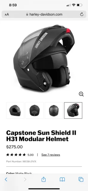 Harley-Davidson Men's Capstone Sun Shield II H31 Modular Helmet 98100-22VX/022L